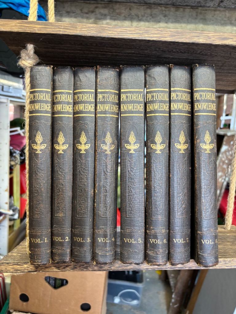 Vintage Newnes' Pictorial Knowledge Encyclopaedia Set - 8 Volumes