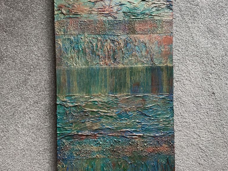 Textured Abstract Art Painting – Multicoloured, Good Condition, £45.00 ...