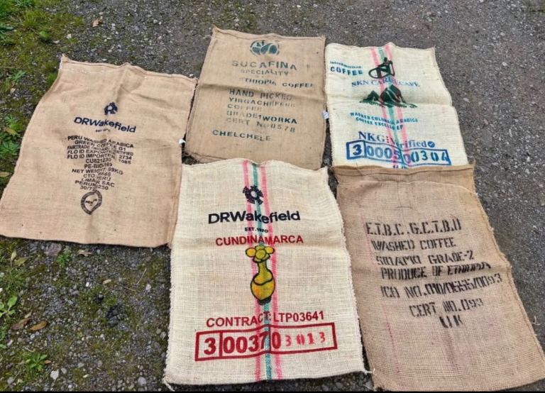 5x Large Hessian Coffee sacks,decor/festival/events