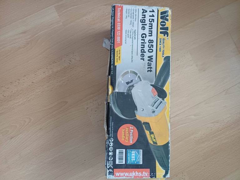  wolf 115mm 850 watt angle grinder new