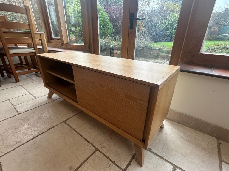 TV stand, light oak