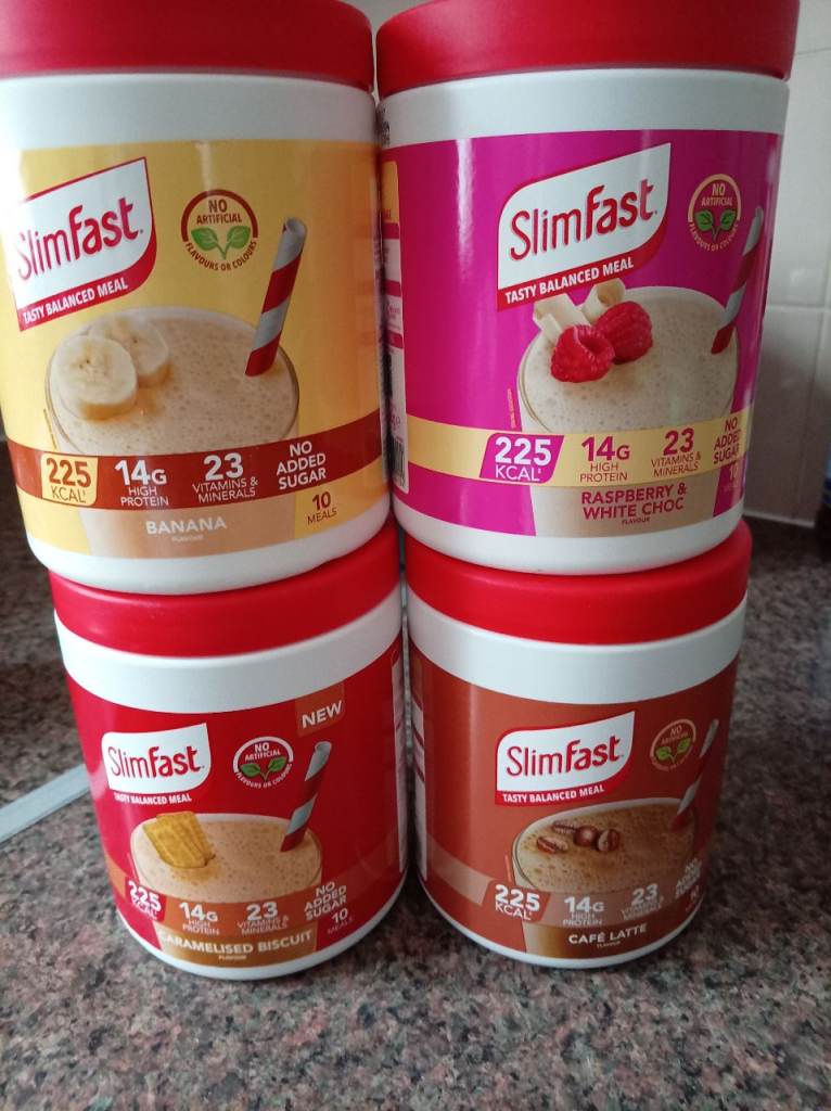 4 tins of slimfast 