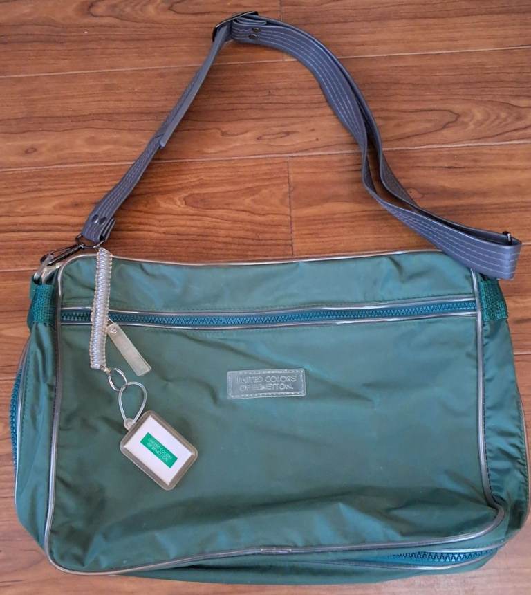 Vintage United Colors of Benetton Shoulder Bag/Laptop Case Green New/Unused