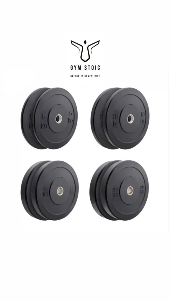 100kg set of Olympic Bumper Plates by Gym Stoic ®️