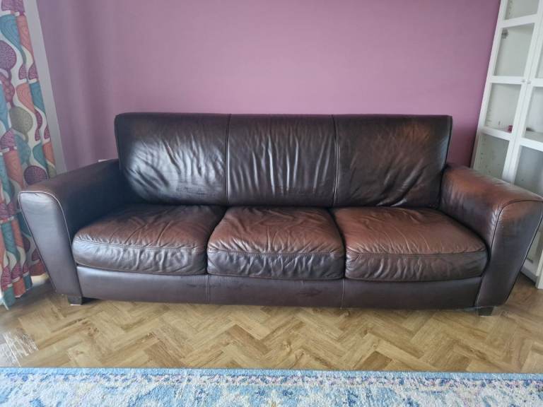 Three Seat Leather Sofa