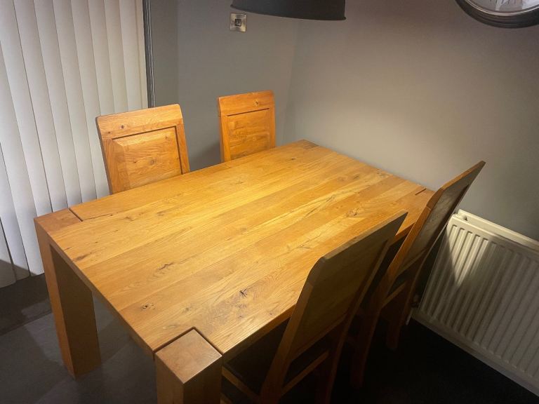 Solid oak chunky furniture 