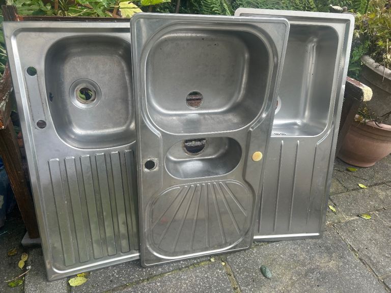 3 Satin Stainless Steel Kitchen Sinks