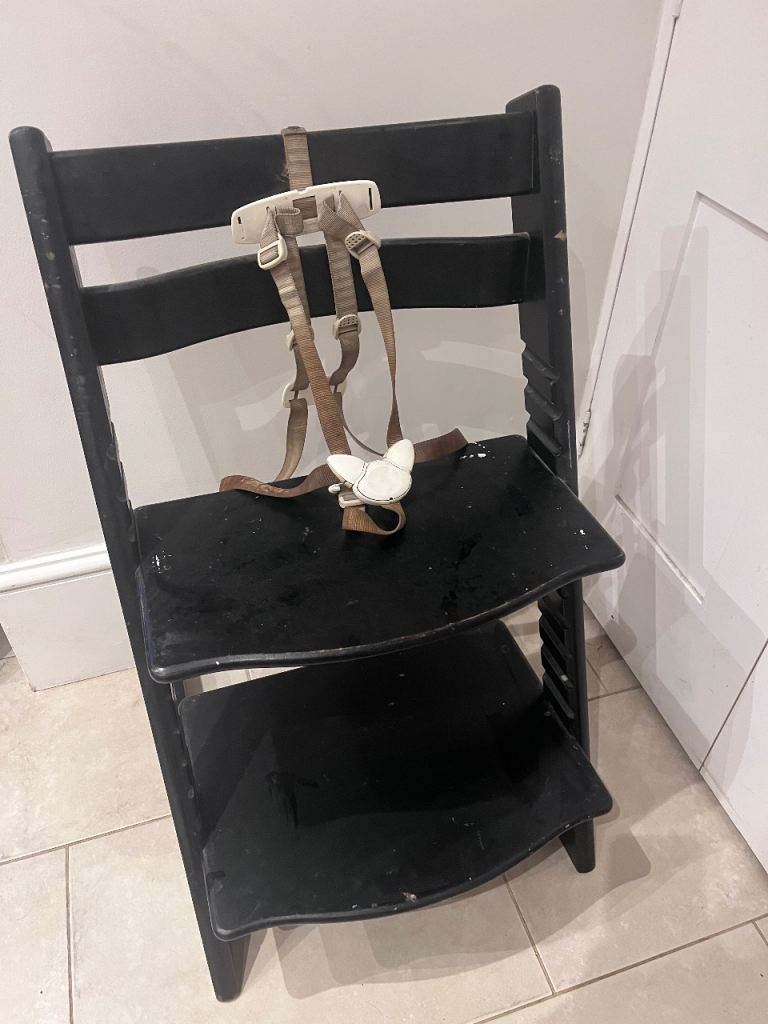 Stokke Tripp Trapp high chair, black solid wood