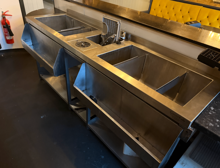 Stainless Steel Double Cocktail Bar Station (Twin Workstation)