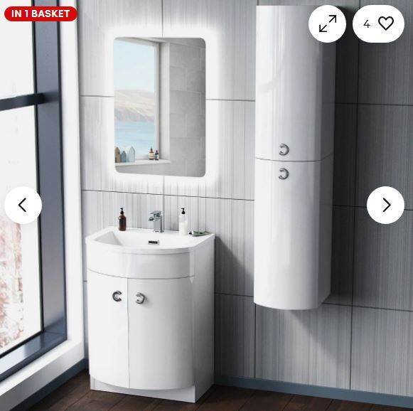 NES HOME White gloss bathroom units new unused boxed