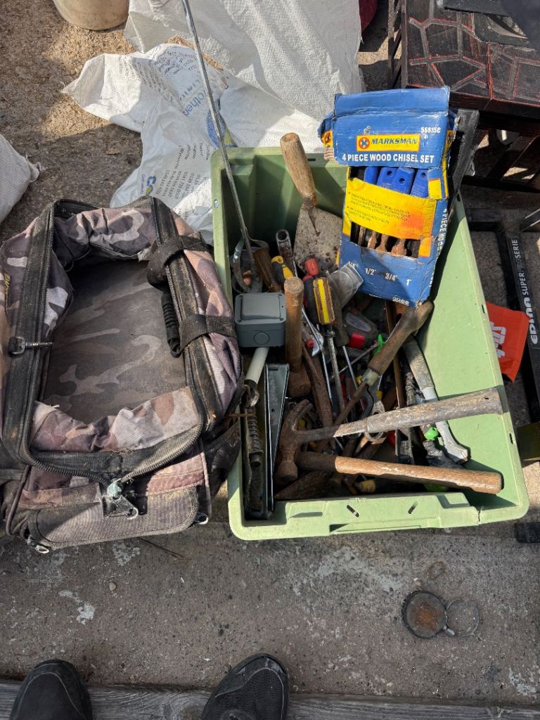 Mixed Hand Tools and Tool Bag/Box – used Condition