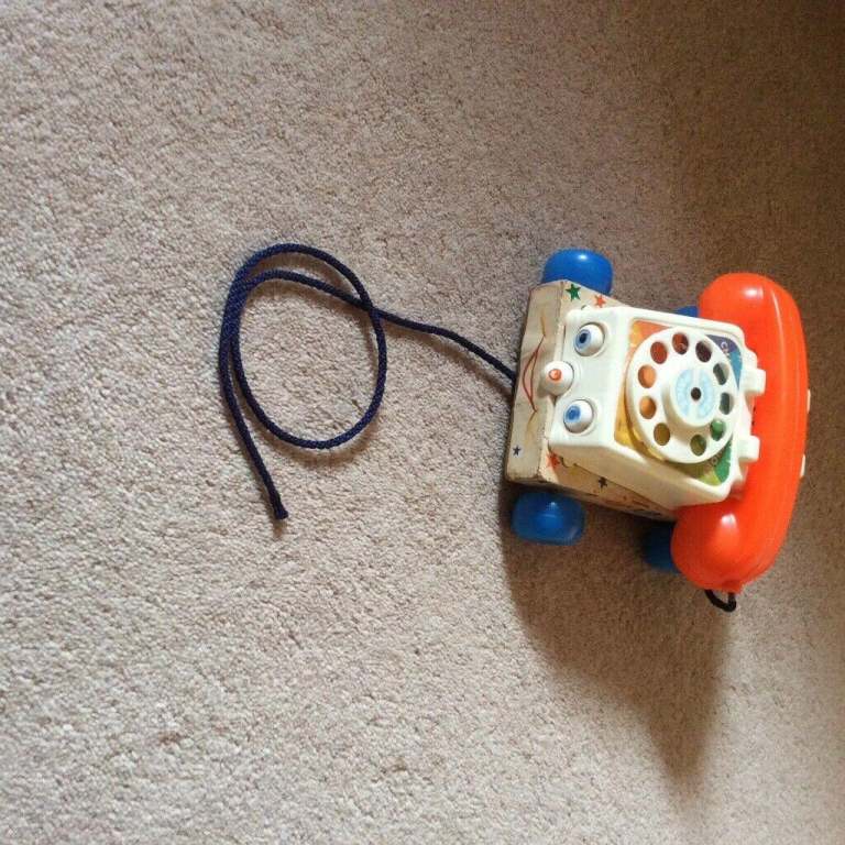 Wooden Telephone 1970s made by Fisher Price