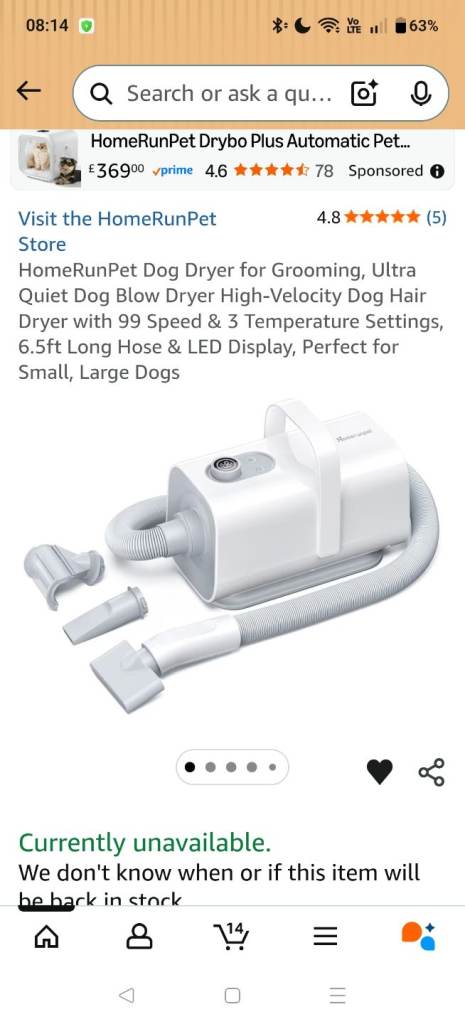 Homerunpet Pet Blow Dryer, 55% off.