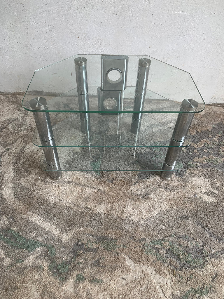 Glass TV Unit - 3 Tier