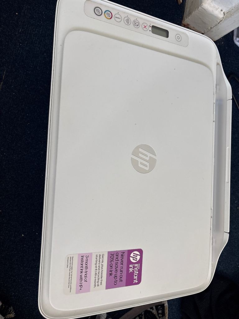 HP Deskjet All-in-One Printer – White, Good Condition