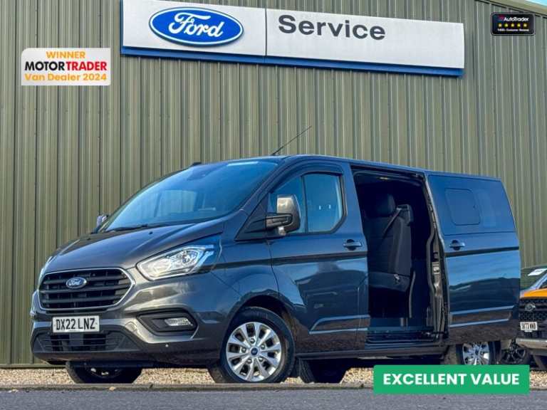 2022 Ford Transit Custom Crew Cab SWB L1H1 Limited 300 Camera Nav Sensors E Crew Van Diesel Manual