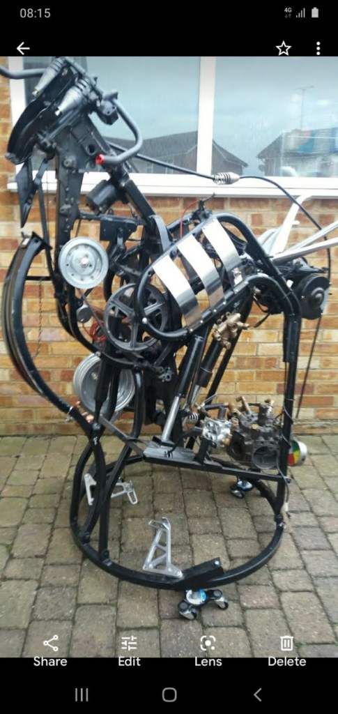 Large impressive and unusual mechanical metal sculpture 