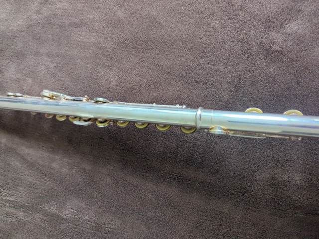 Trevor James TJ10x II flute with case, cleaning rod & cloth