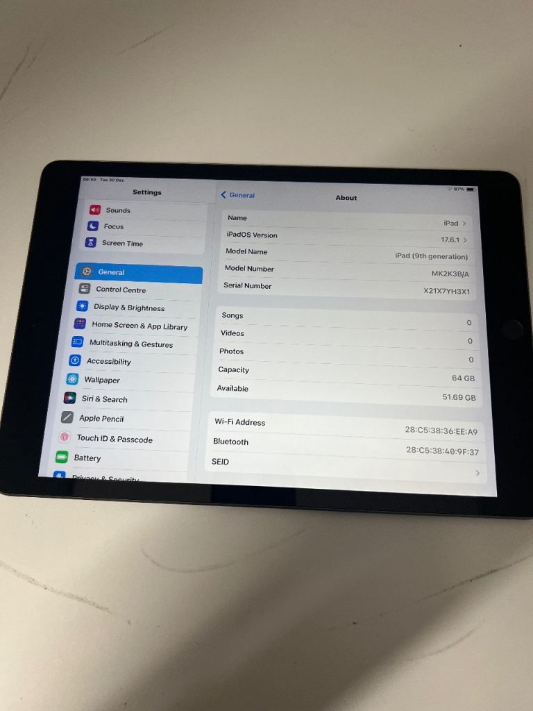 Apple iPad 9th generation 64gb
