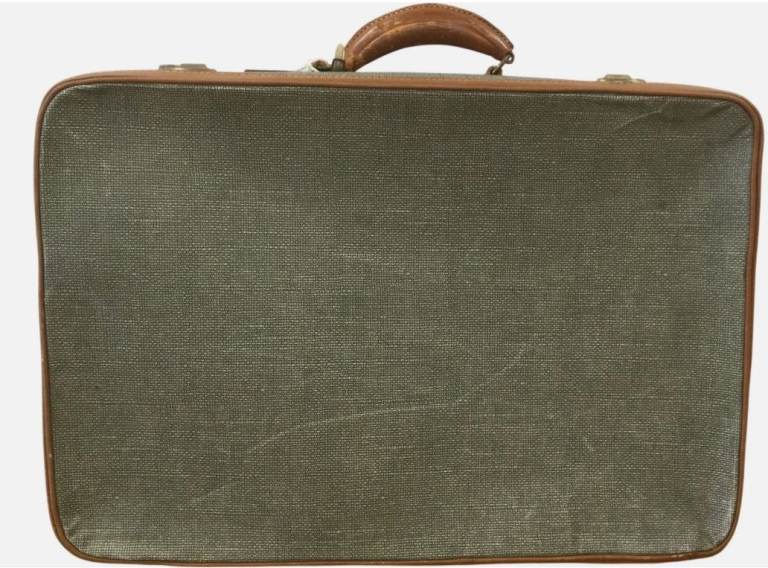 Vintage Antler Suitcase Dressing Case Leather Trim Lockable Travel Prop 50s 60s