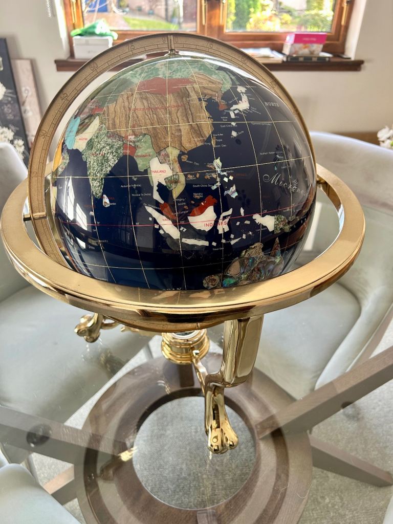 Lapiz Blue semi precious stone Globe