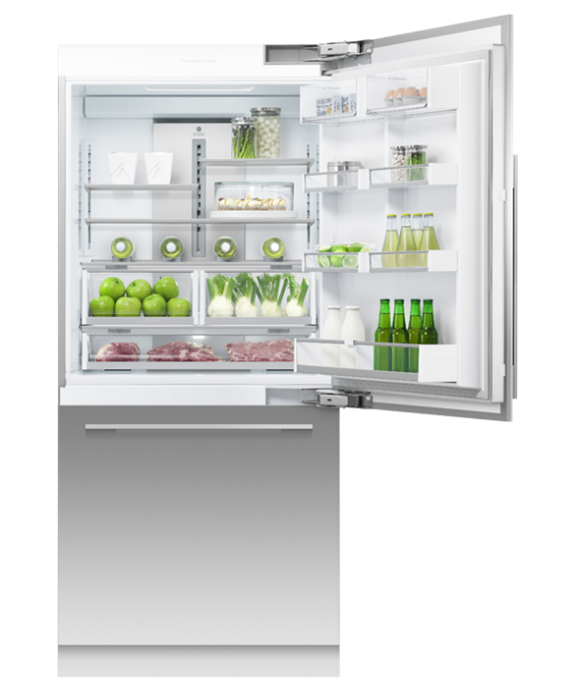 Fisher and Paykel  RS9120WLJ2 Left Hand Hinge Integrated Refrigerator Freezer, 90.6cm, Ice & Water