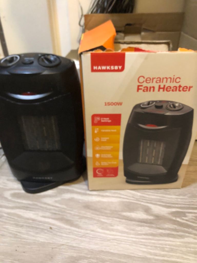Ceramic electric fan & heater NEW
