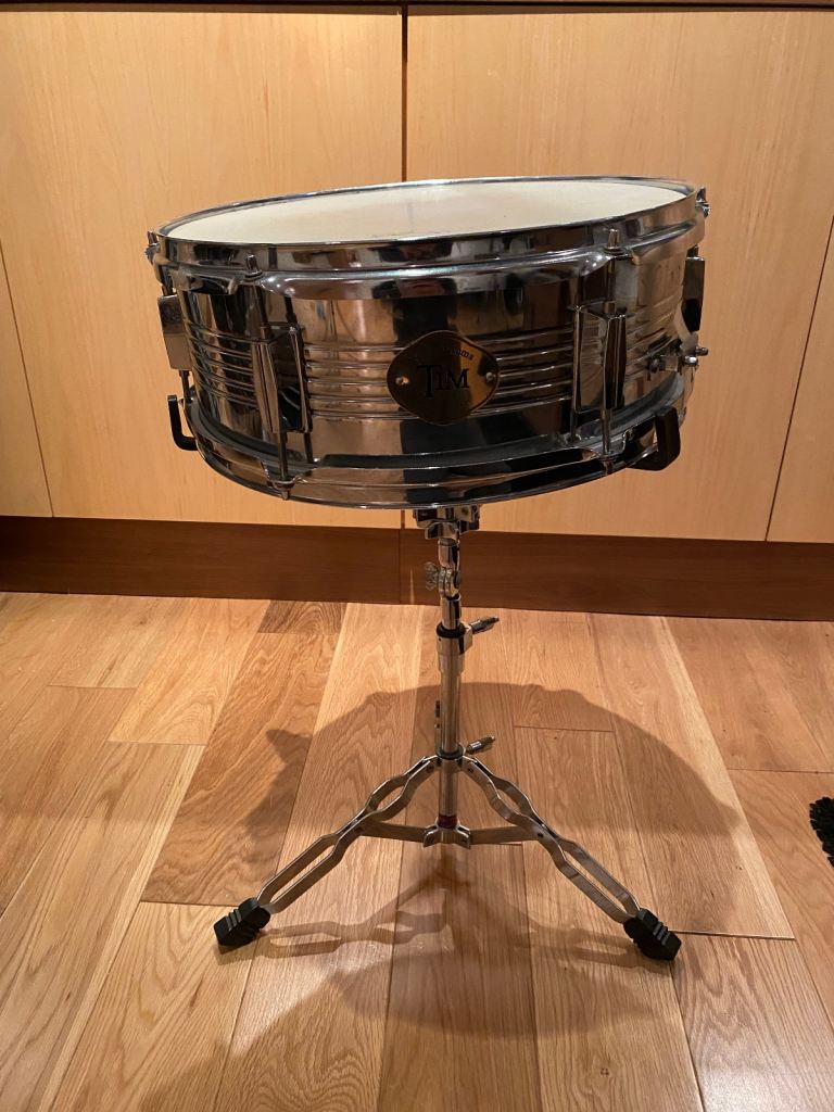 14x5” Stagg Tim Snare Drum. 14” + Stand Chrome Finish.