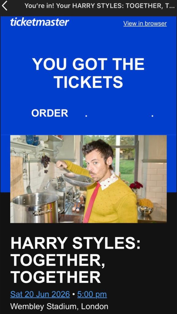 4x Harry Styles Tickets