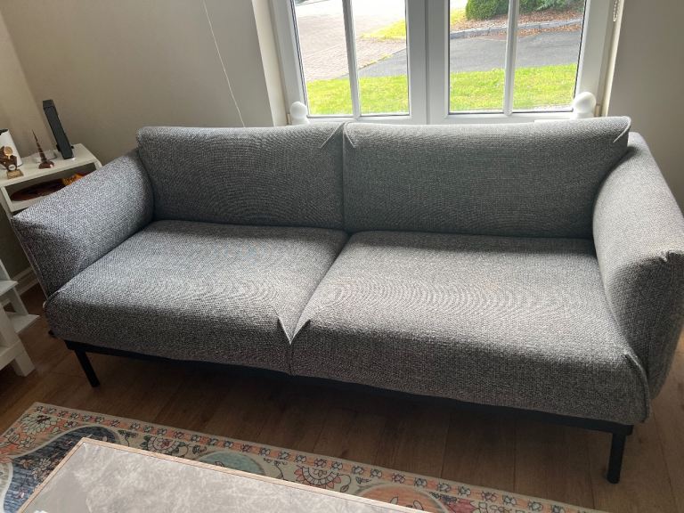 Grey Fabric Sofa set in Great Condition
