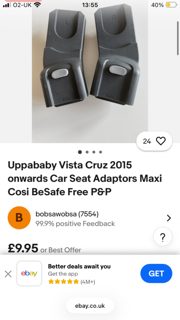 Uppababy car seat adapters