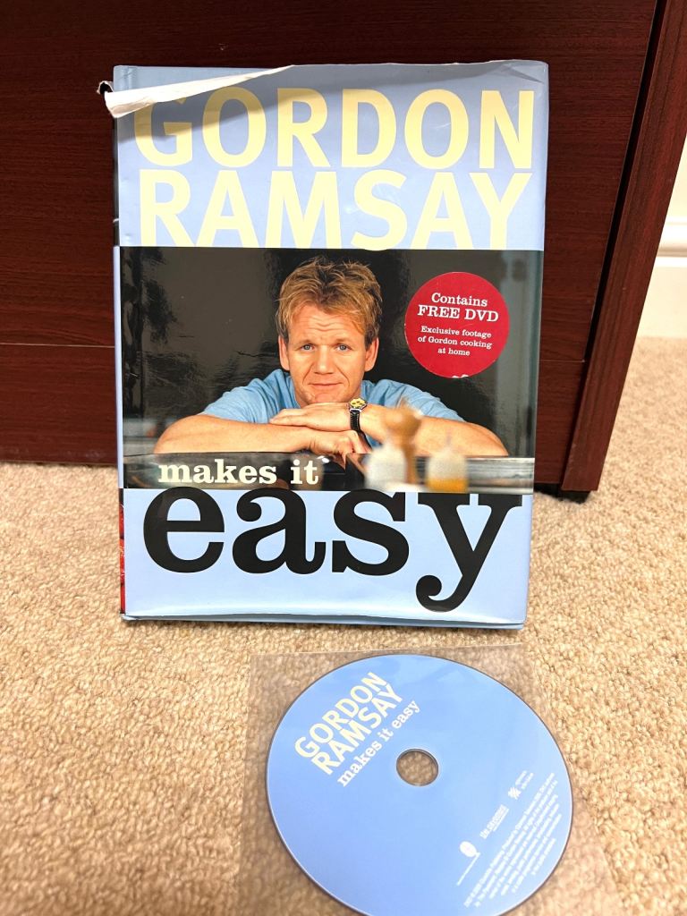 Gordon Ramsey hardback cookbook with dvd