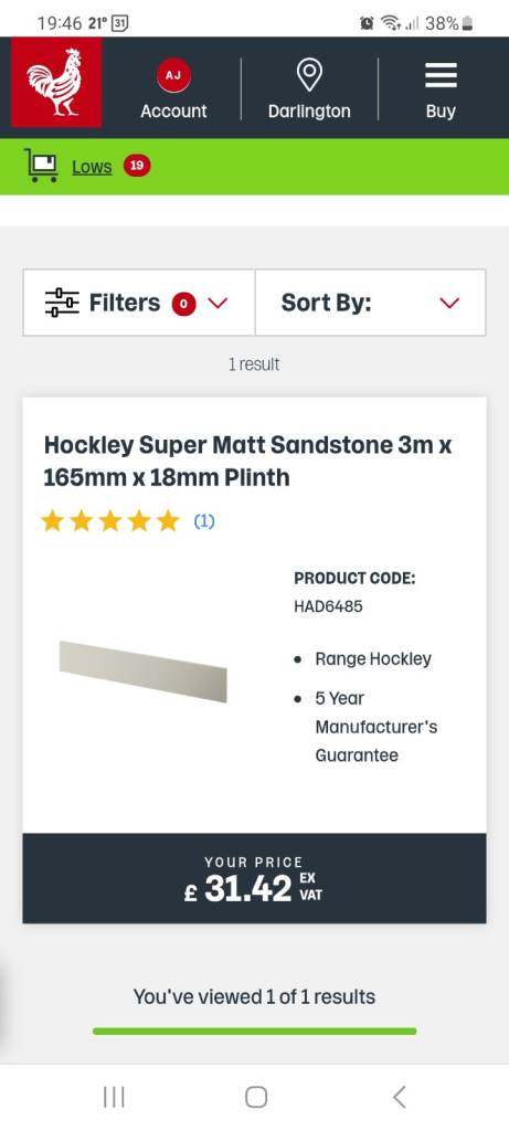 Kitchen plinth howdens sandstone 