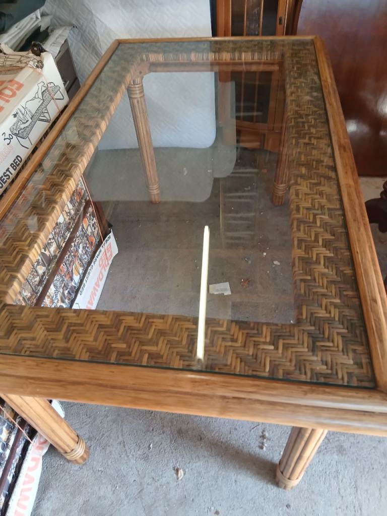 Vintage conservatory dining table  and 4 chairs