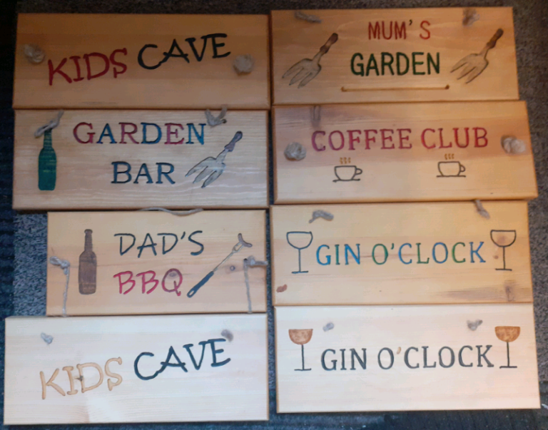 Garden signs car boot job lot/Bar/kids/car boot job lot