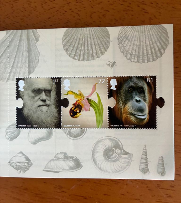 Royal Mail Book Of Stamps commemorating Charles Darwin