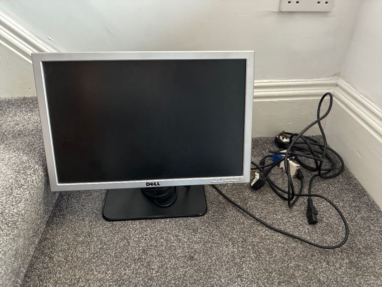 Dell Computer Monitor with Power & VGA Cables
