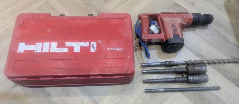 image for Reliable Hilti TE52 Breaker Drill comes with large drill bits  and case