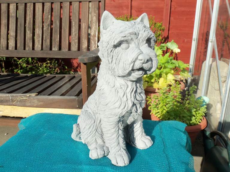 image for Concrete stone garden ornament - West Highland Terrier
