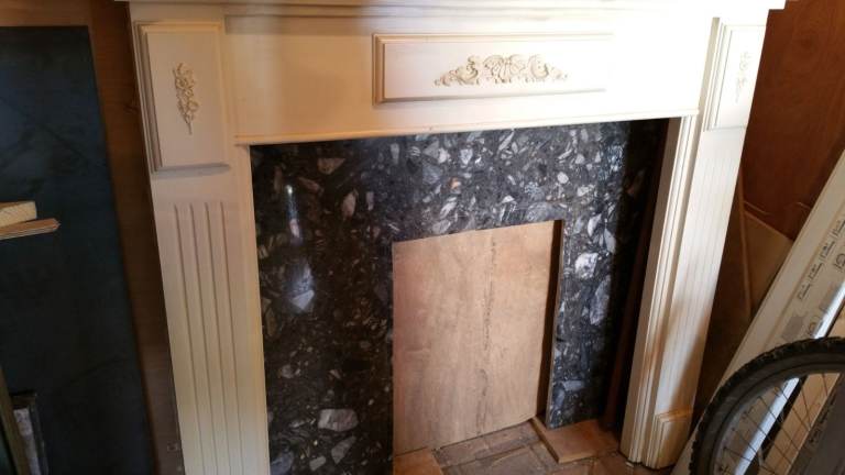 Fire Surround with marble back and hearth