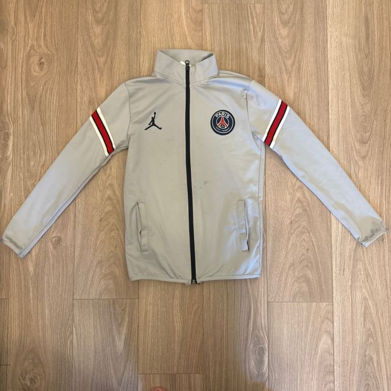 Boys Official Jordan PSG Grey Fleece - UK 11/12 yrs
