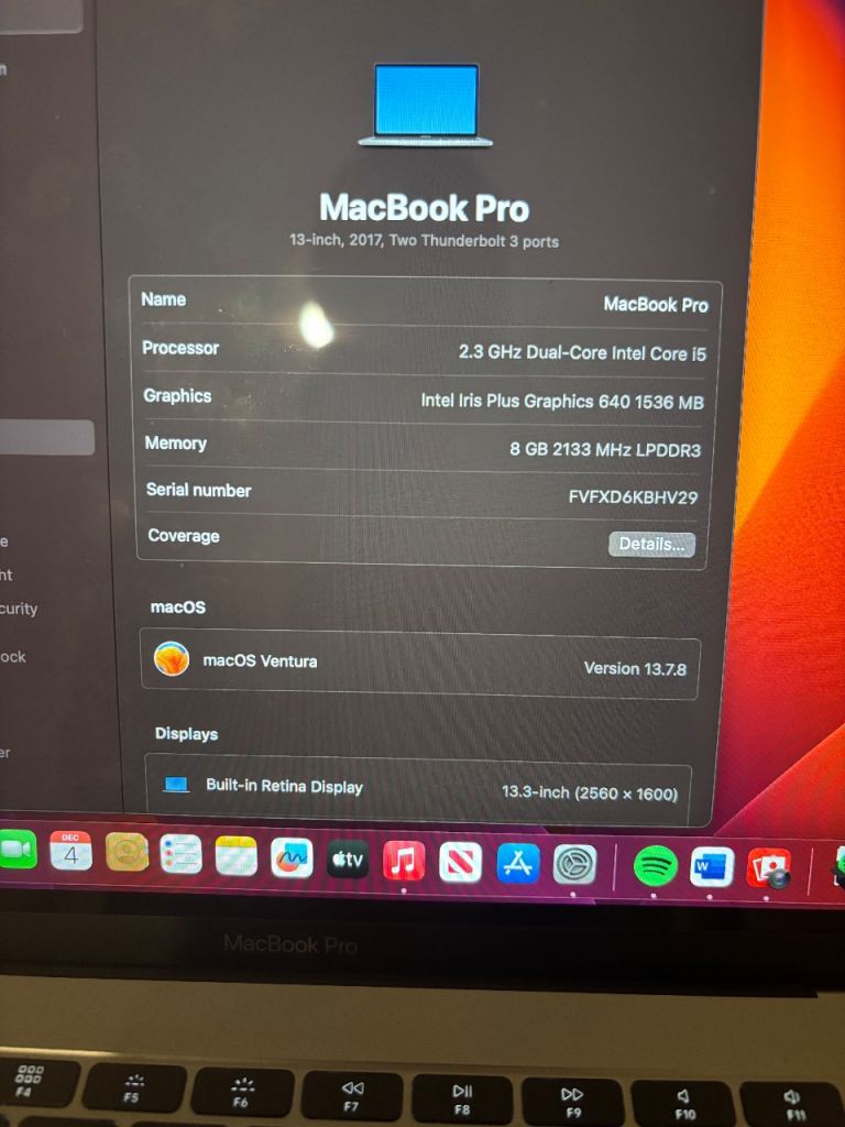 Mac book pro 2017 