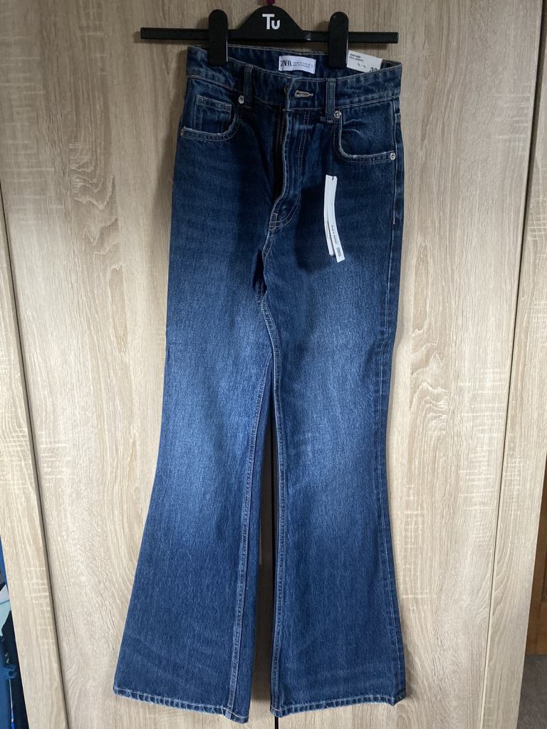 BNWT Zara blue flare pants size EUR 32