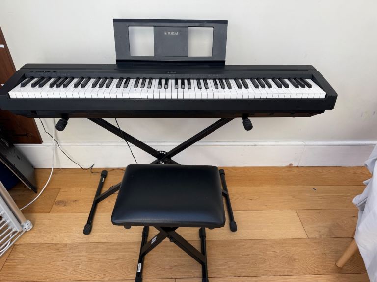 Yamaha P-45 Digital Piano with Stand and Stool – Good Condition