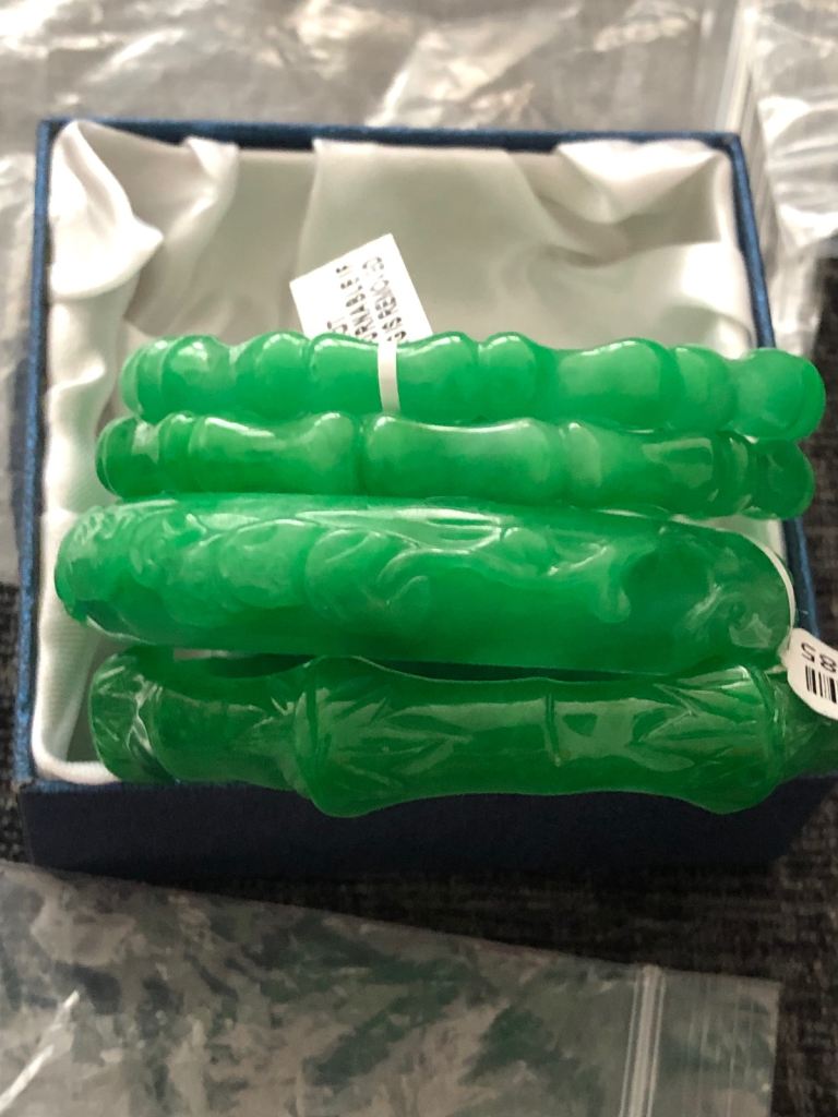 Green Jade bangles brand new 