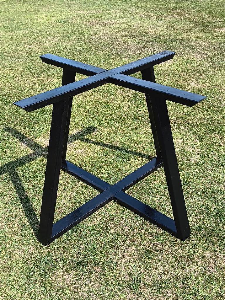 Table base to support a heavy round or square table top. Quality steel, sturdy