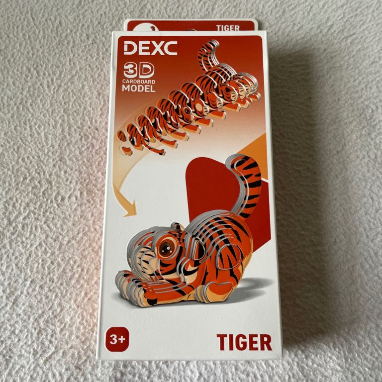 Dexc Tiger 3D Cardboard Model Kit Kids Craft Activity