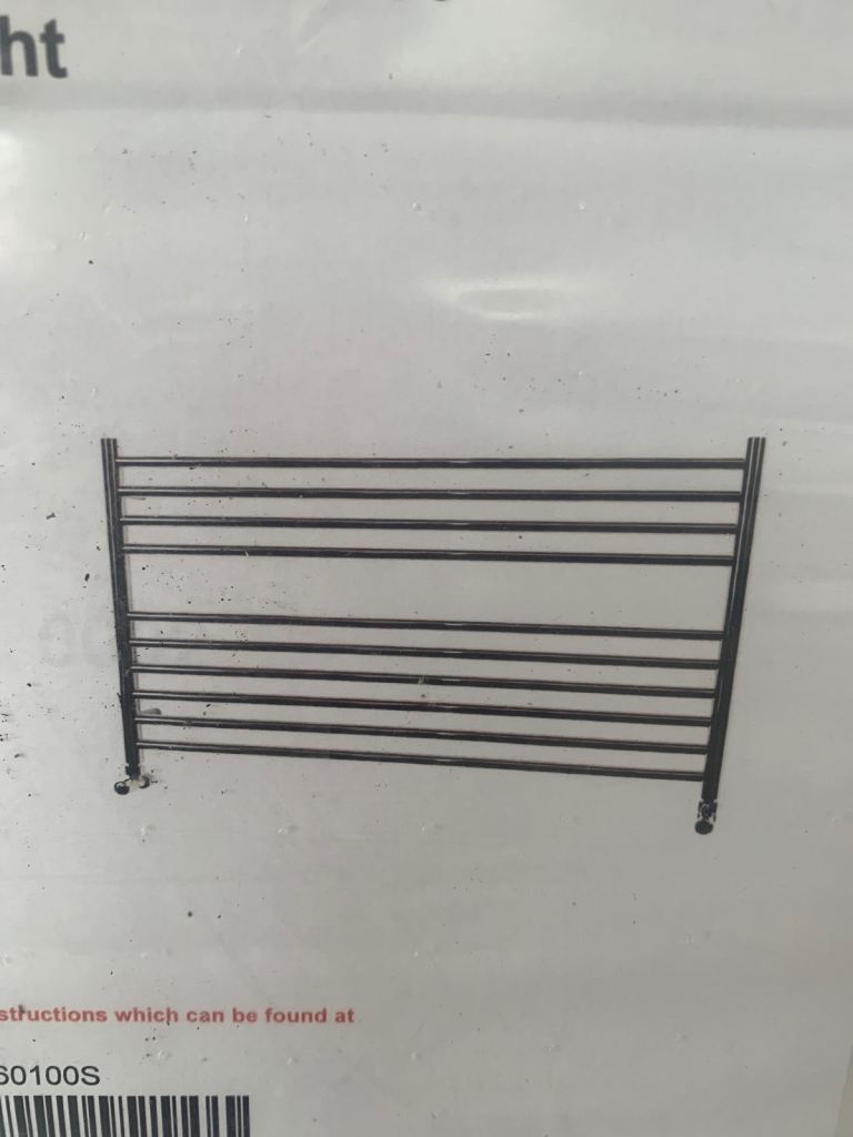 New Stainless Steel heater Ladder Towel Rail - 600 x 1000 Straight