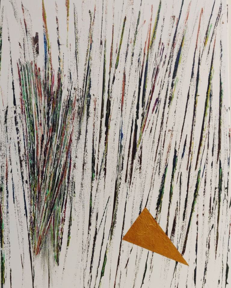 Original Abstract Art - "Golden Anchor" - 20x16” Hand-Painted Acrylic
