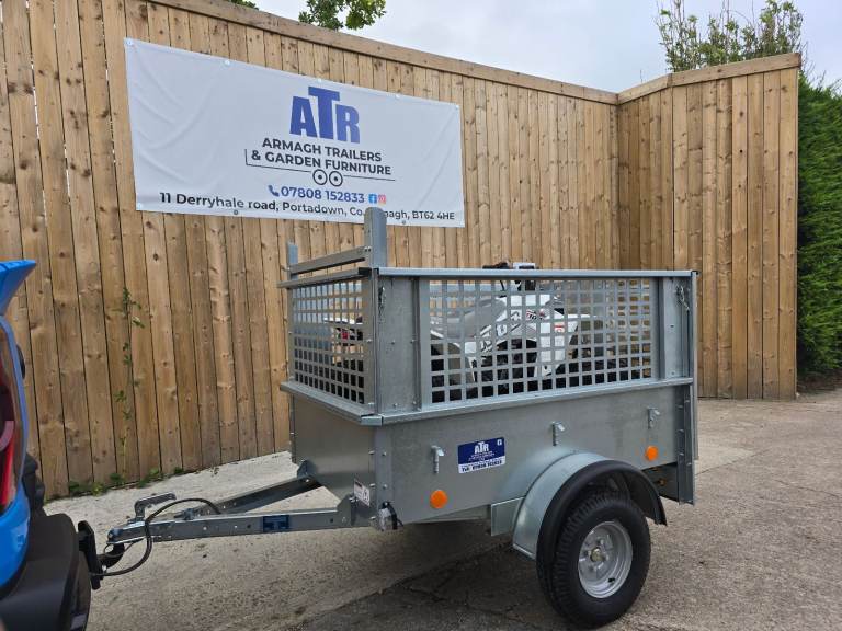 5x3ft galvanised trailer meshsides ramp 